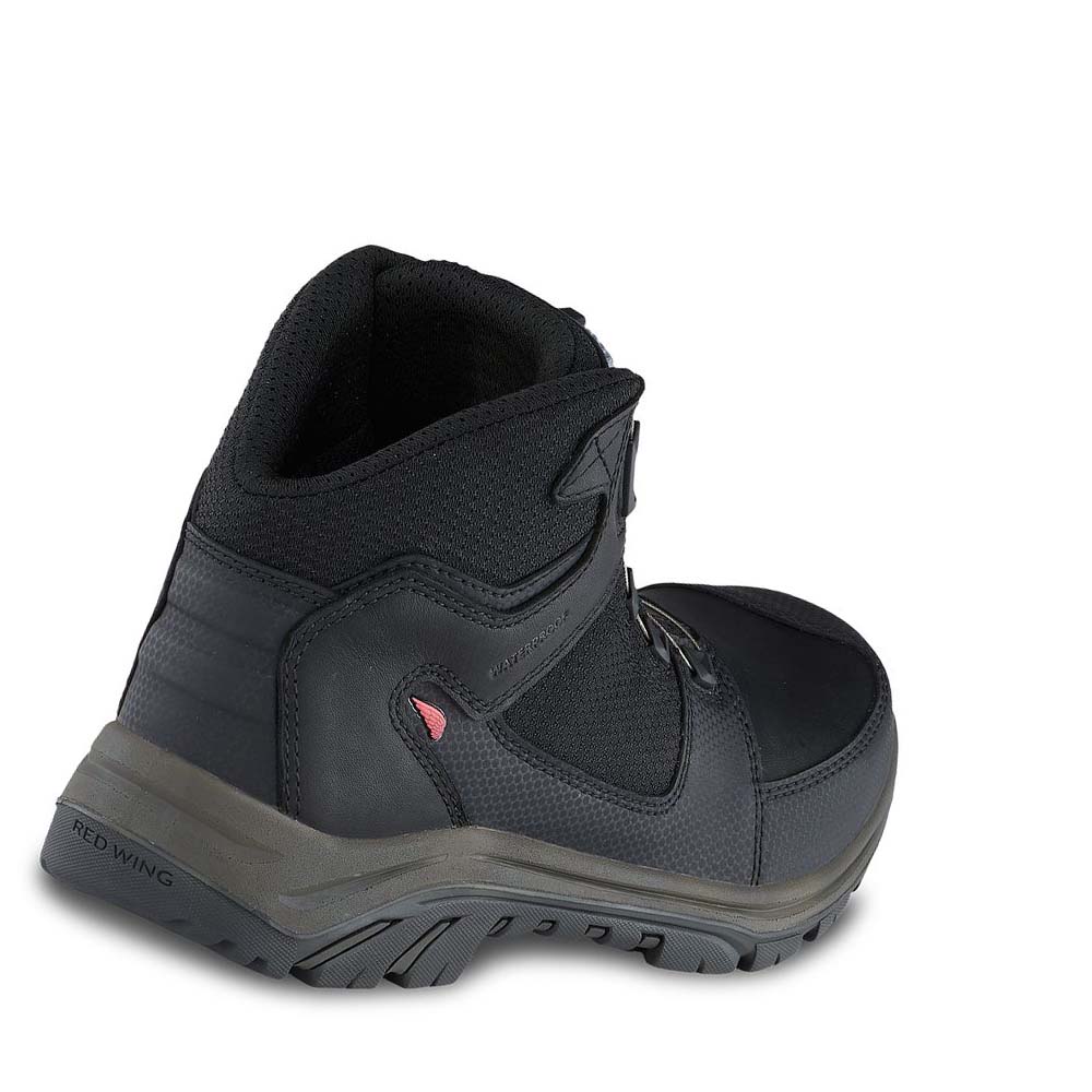 Red Wing Tradesman 5-inch Waterproof Safety Toe Men's Hiking Boots Black | ZA 25FDN